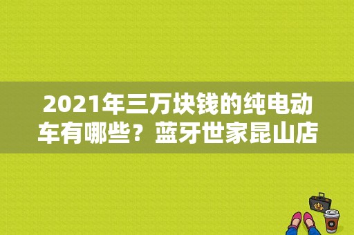 2021年三万块钱的纯电动车有哪些？蓝牙世家昆山店-图1