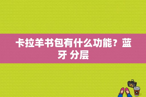 卡拉羊书包有什么功能？蓝牙 分层