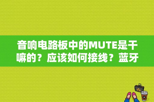 音响电路板中的MUTE是干嘛的？应该如何接线？蓝牙音箱电路设计-图1