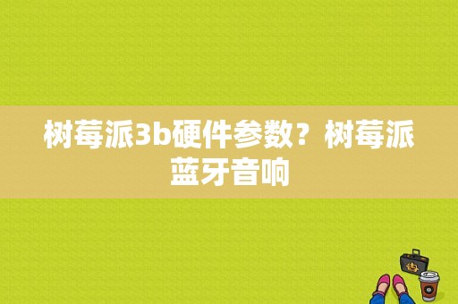 树莓派3b硬件参数？树莓派蓝牙音响